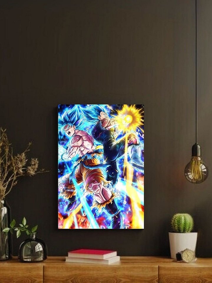 Dragon Ball Super – Goku & Vegeta Blue Duo – 8x10 Metal Print product image (2)