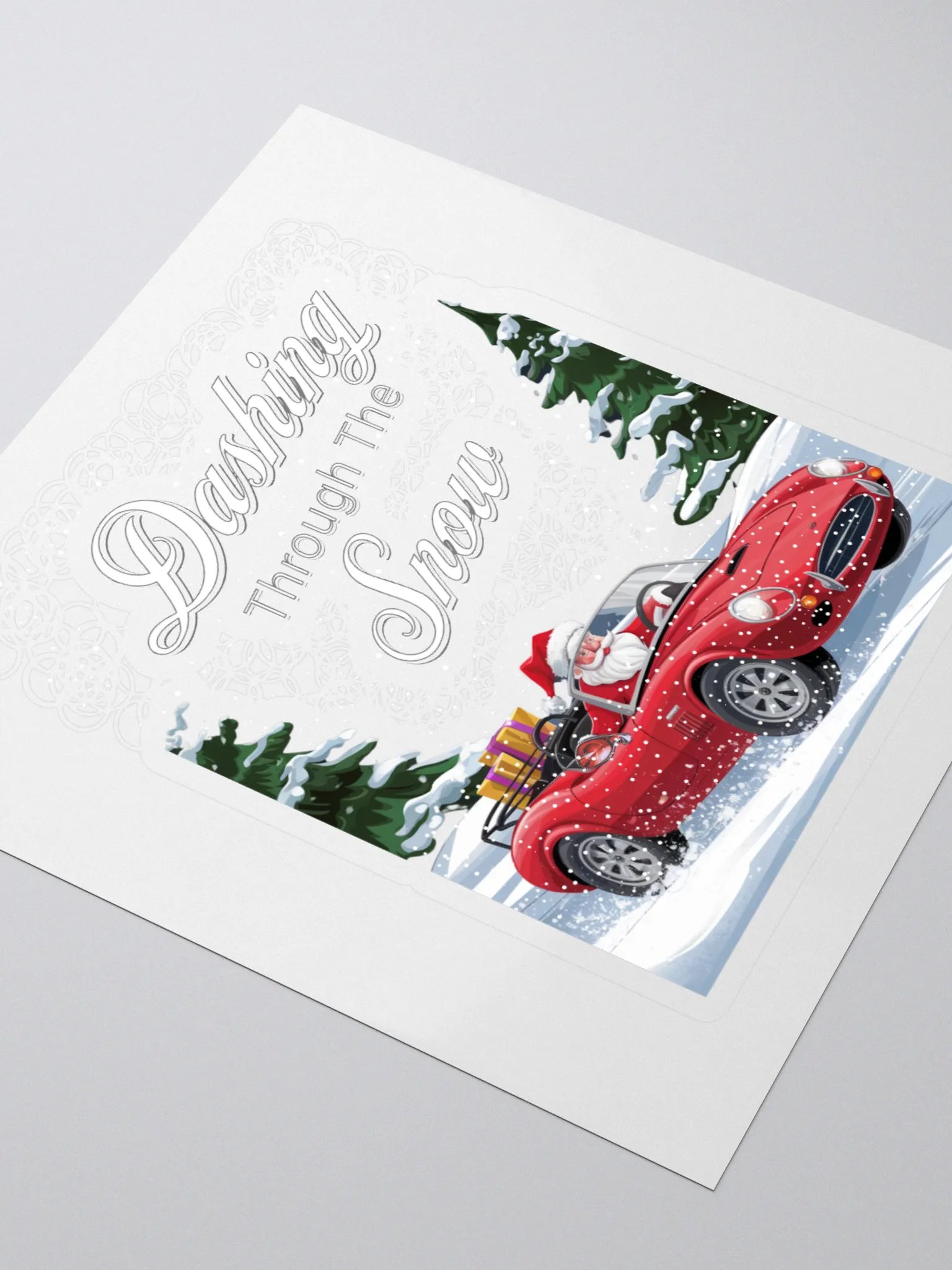 Dashing Through The Snow - Santa In A Red Convertible product image (3)