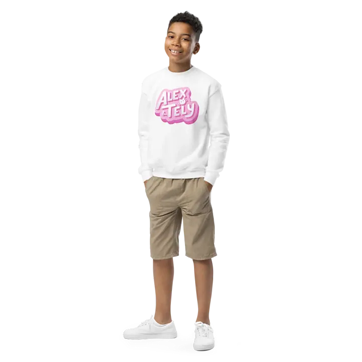 Alex & Tely Pink Logo Youth Sweatshirt product image (2)