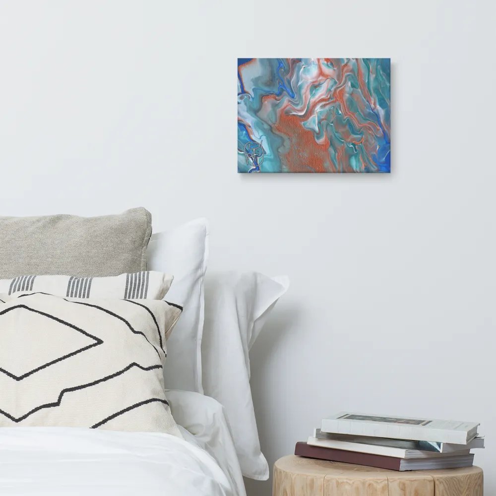 Metallic Orange Fluid Acrylic Canvas product image (7)
