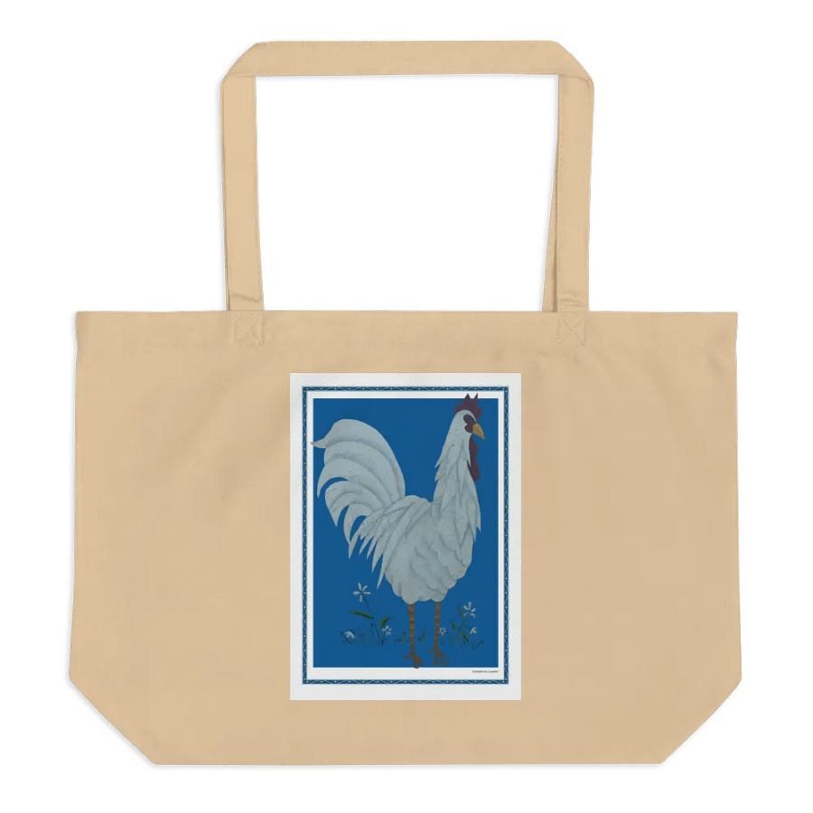 Eco Friendly Tote Bag with Chicken and Blue Background product image (1)