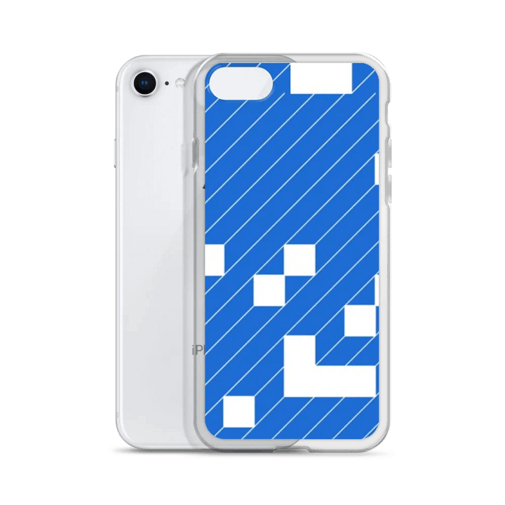 Pattern Art 2 Blue Stripes Geometric iPhone® Case product image (2)