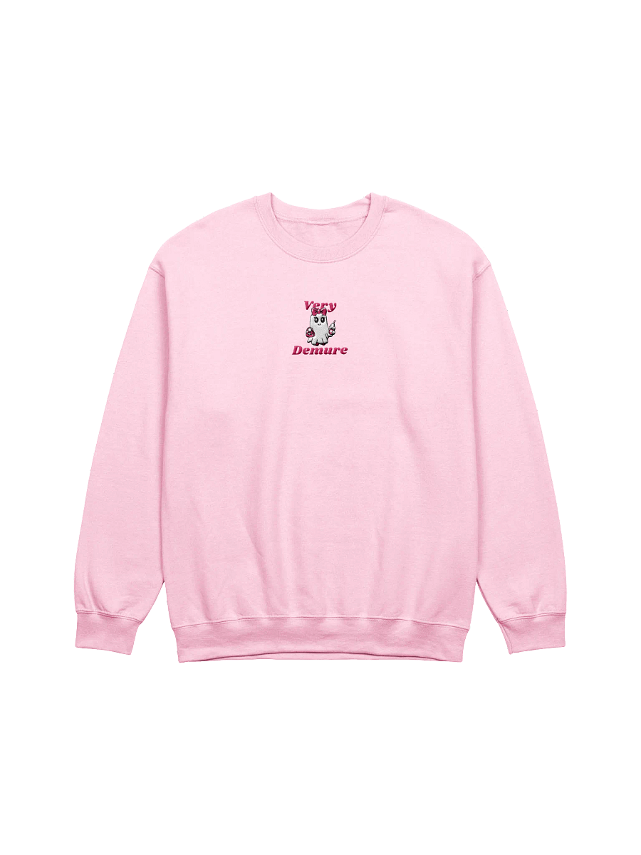 Very Demure Cute Ghost Embroidered Classic Crewneck Sweatshirt product image (1)