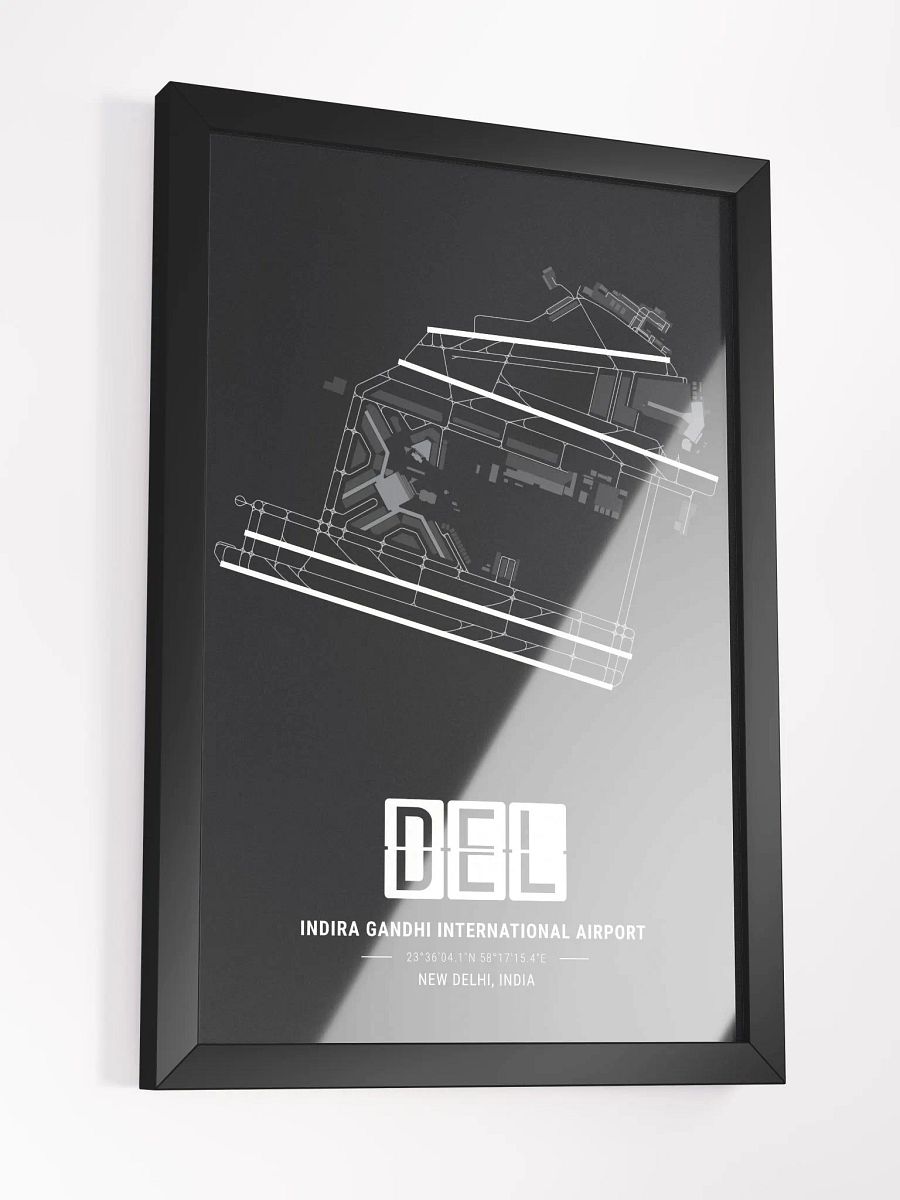 Framed Airport DEL Premium Map On Matt Paper product image (3)