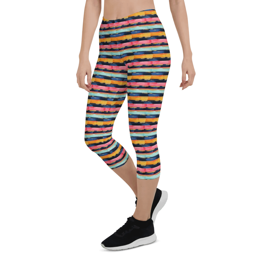 Neuro Diversity Colorful Stripes Capris product image (5)