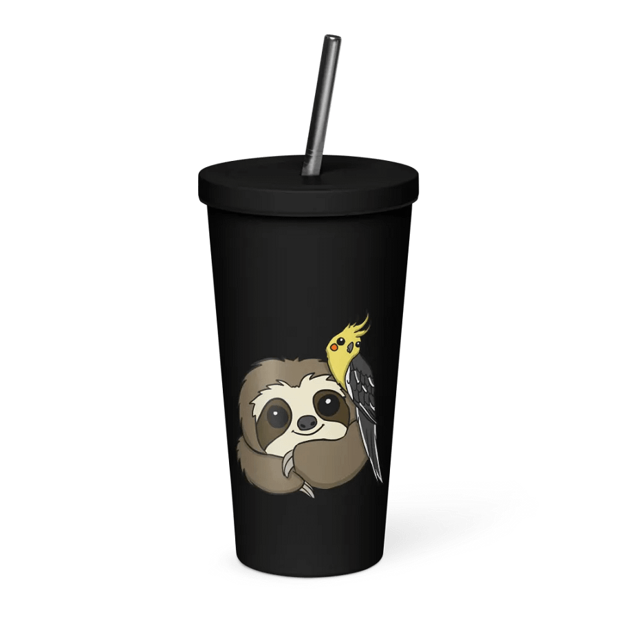 Insulated Tumbler with a Straw - Cockatiel product image (1)