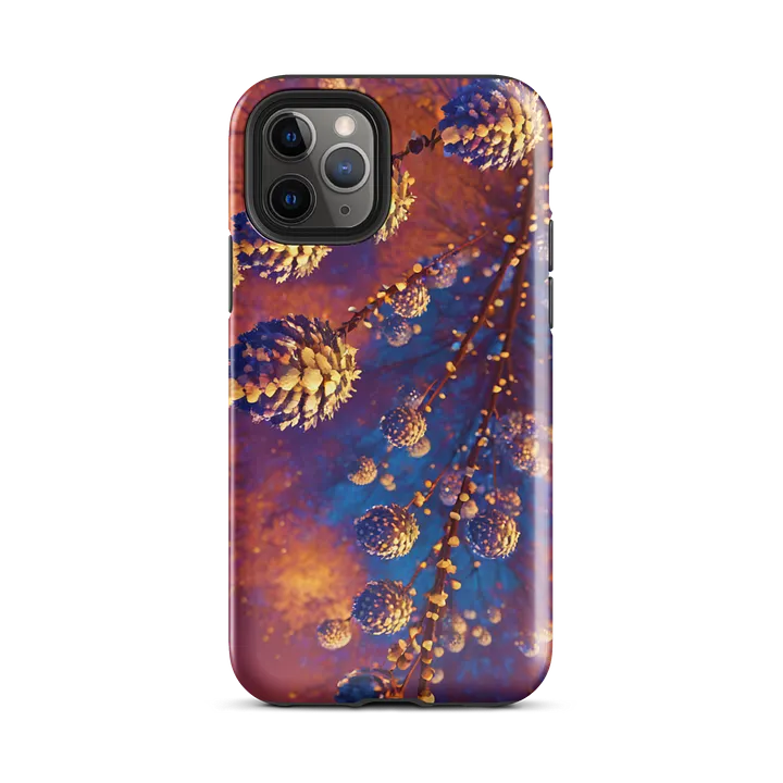 Tough Phone Case for iPhone® - Pinecones in a Fire Abstract Art product image (2)