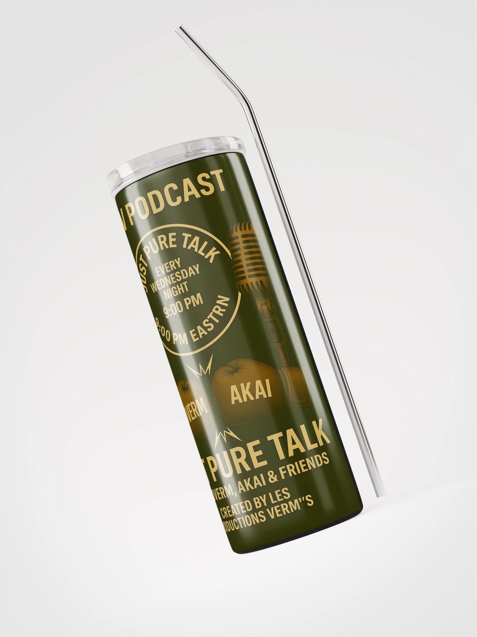 LPV Podcast x JUST PURE TALK Stainless Steel Tumbler product image (3)