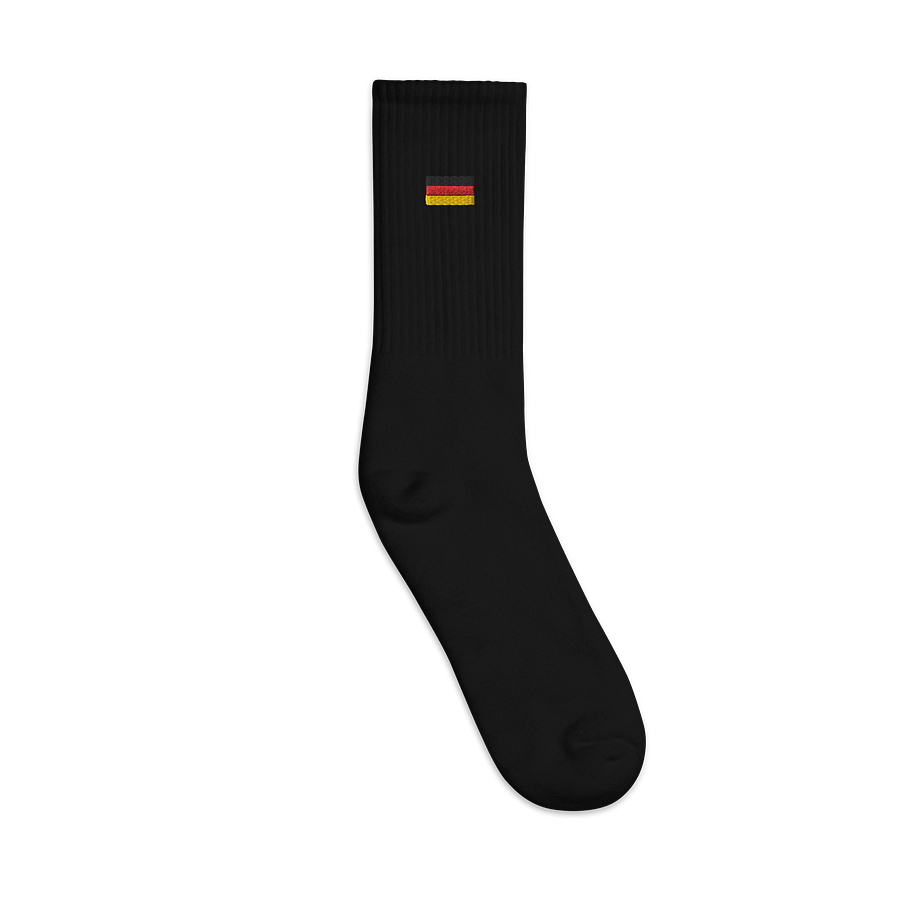 Deutsch Flag Embroidered Crew Socks product image (1)