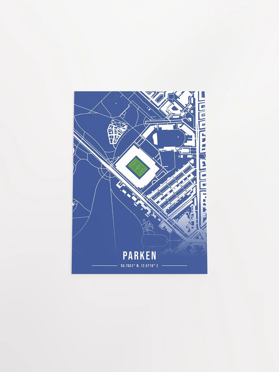 Parken Stadium Blue Map Design Poster product image (18)