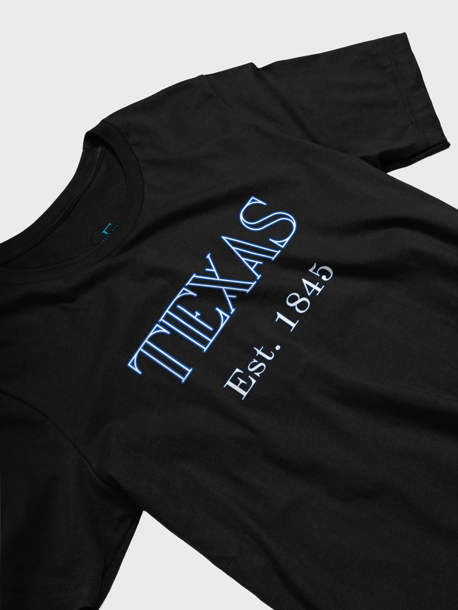 💙 TEXAS Est. 1845 Retro Tee with Blue Outline | Bella+Canvas Unisex Shirt | Kompot Font product image (18)