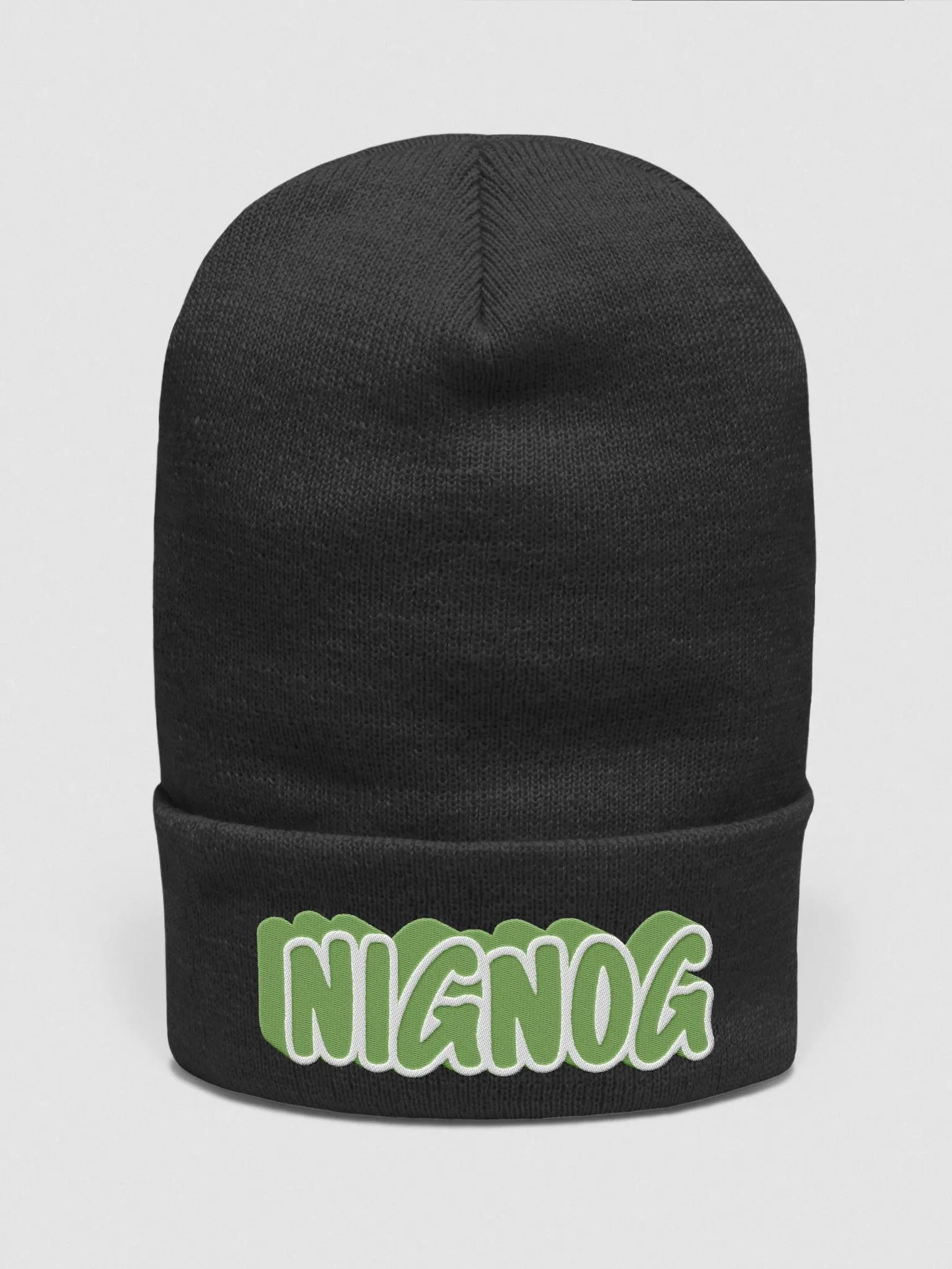 GREEN NigNog Beanie product image (1)