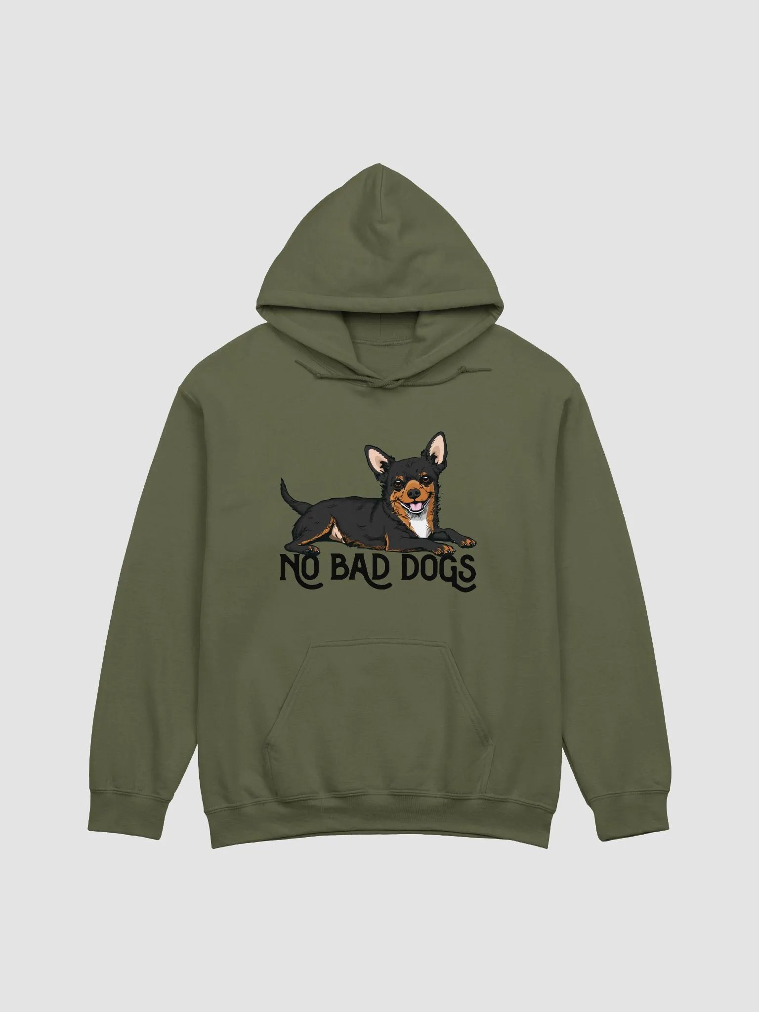 No Bad Dogs Hooded Sweatshirt of a Chihuahua(Tricolor) | Funny Hoodie for Chihuahua Paw-rents product image (16)