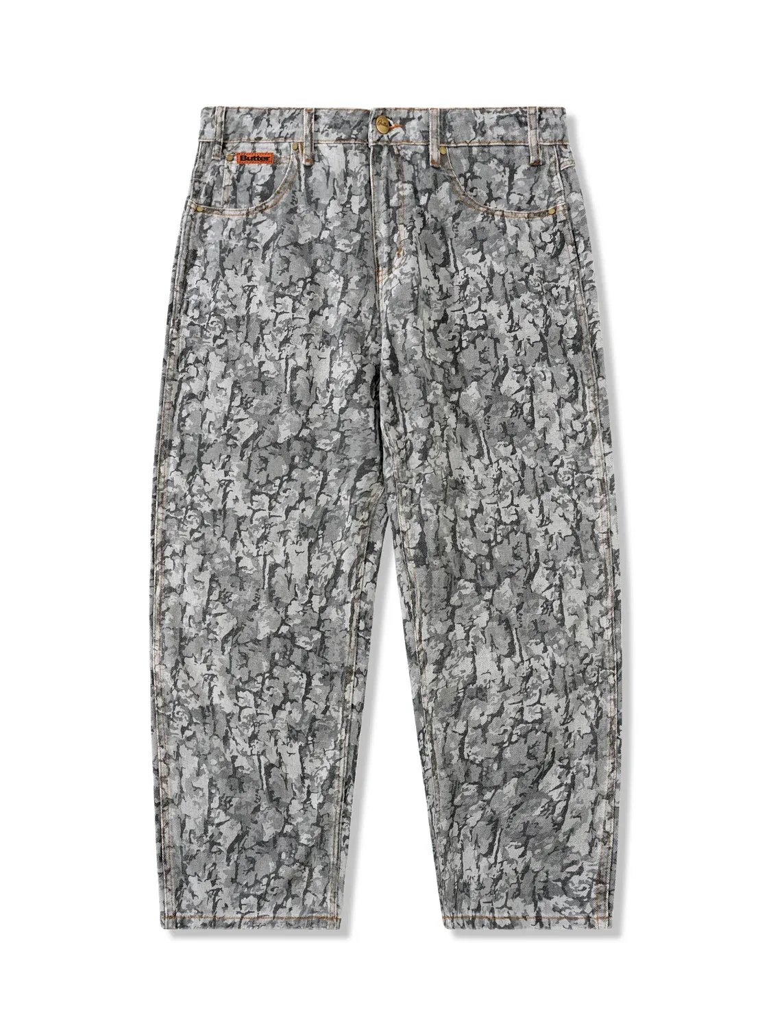 Bark Camo Denim Jeans, Black product image (1)