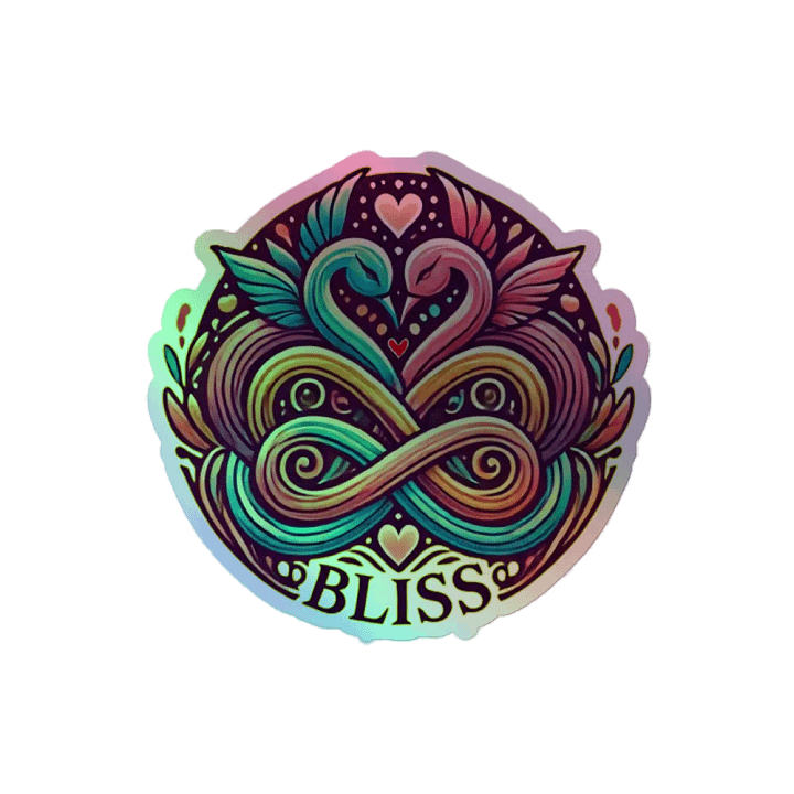 Blissful Swan Heart Holographic Sticker Set product image (2)