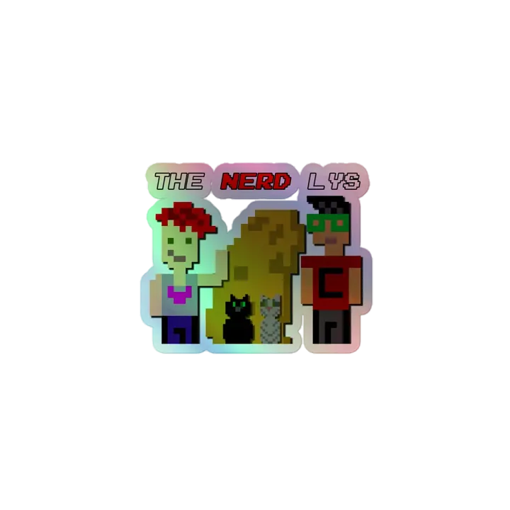 Pixel Family Holographic Sticker product image (1)