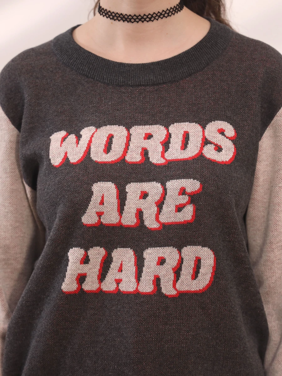 Words Are Hard Retro Sweater product image (3)