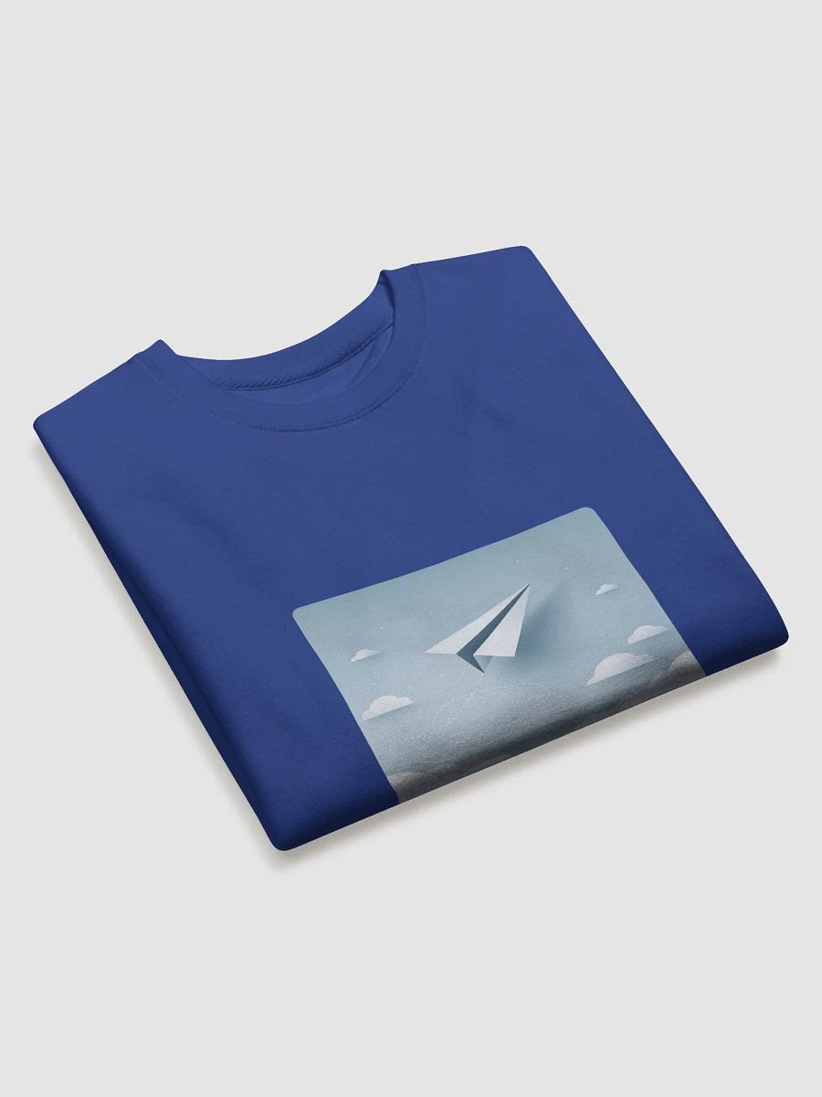 Skyward Soar Cotton Sweatshirt | AI design paper airplane product image (24)