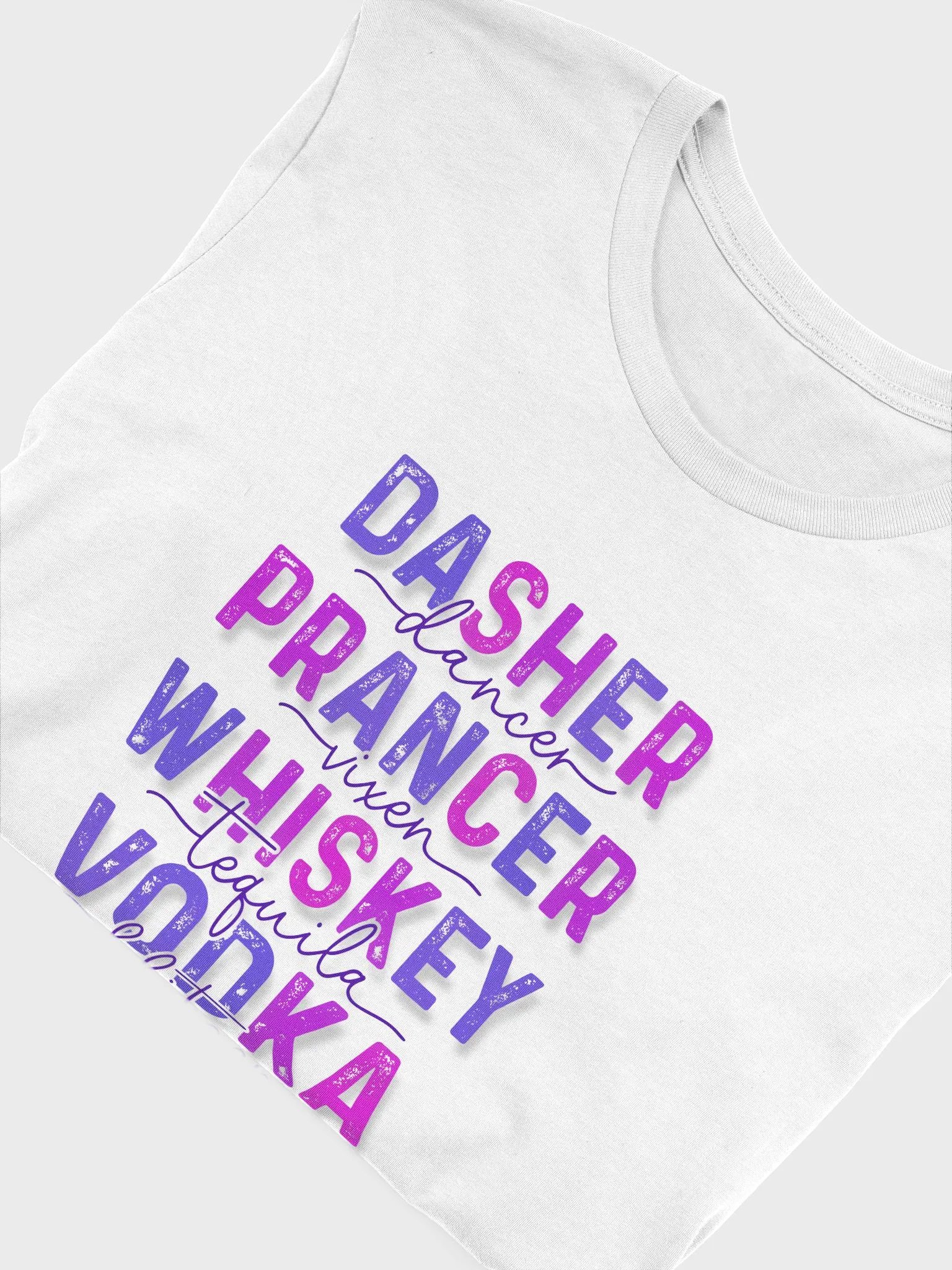Dasher & Dancer Whimsical Holiday Spirits T-Shirt - Purple product image (5)