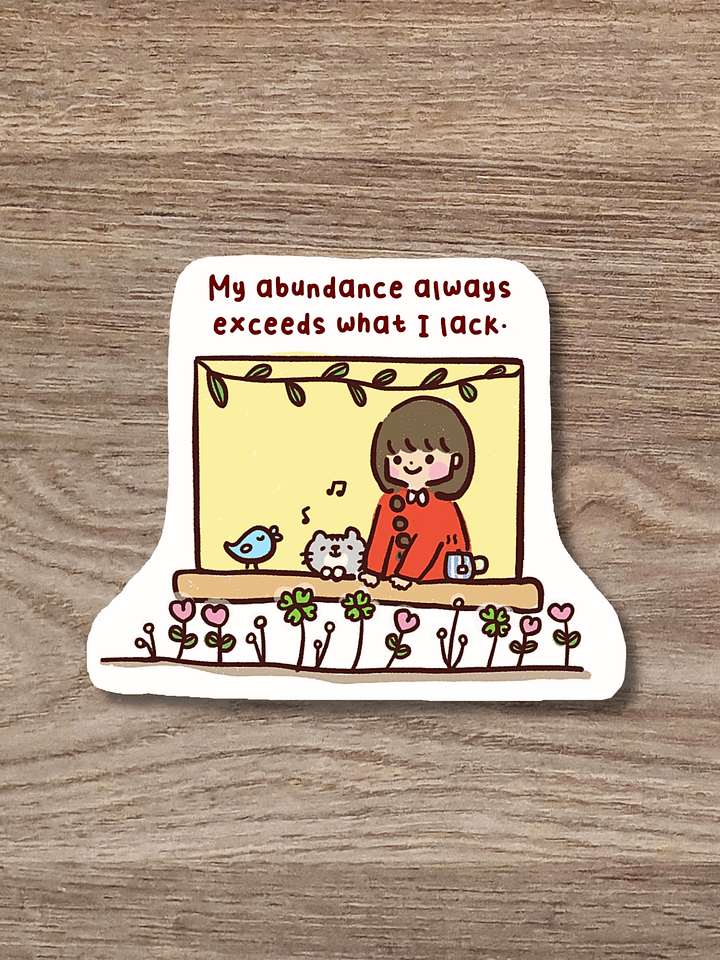 I am abundant | Positivity Glitter Sticker product image (1)