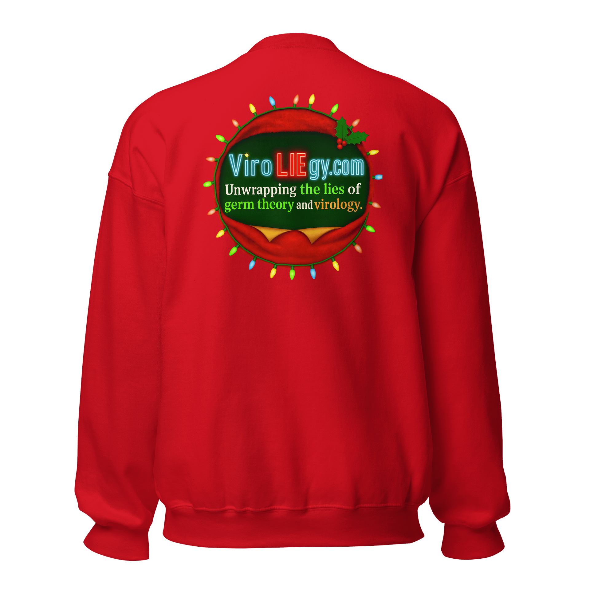 Skeptical Santa Crewneck Sweatshirt Red product image (4)