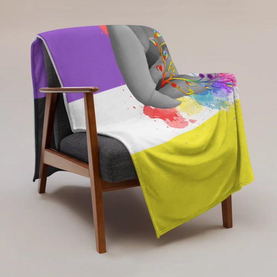 Nonbinary Pride Fox Blanket (2023) product image (3)