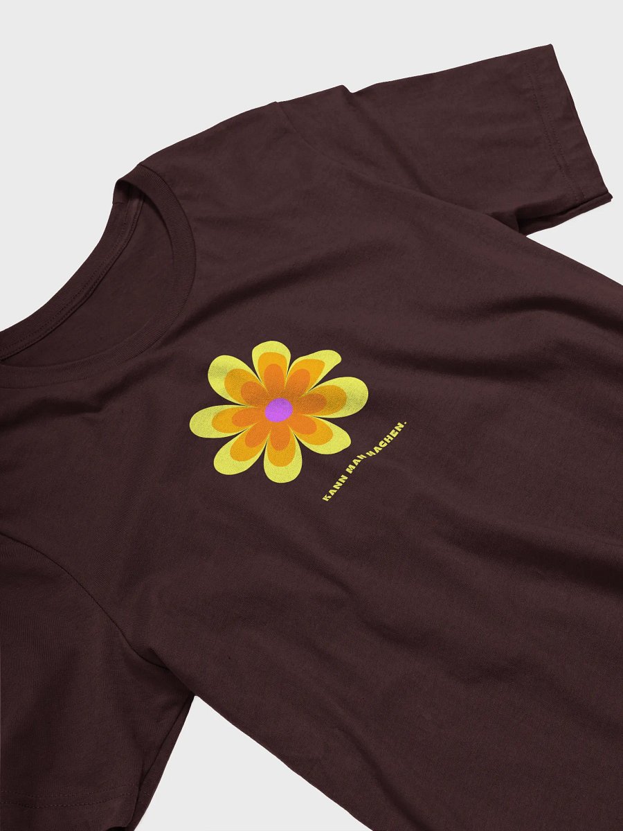 Laid-back flower T-Shirt "Kann man machen." - yellow orange product image (23)