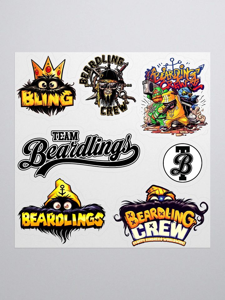 Beardlings - 7 Kiss Cut Stickers product image (1)