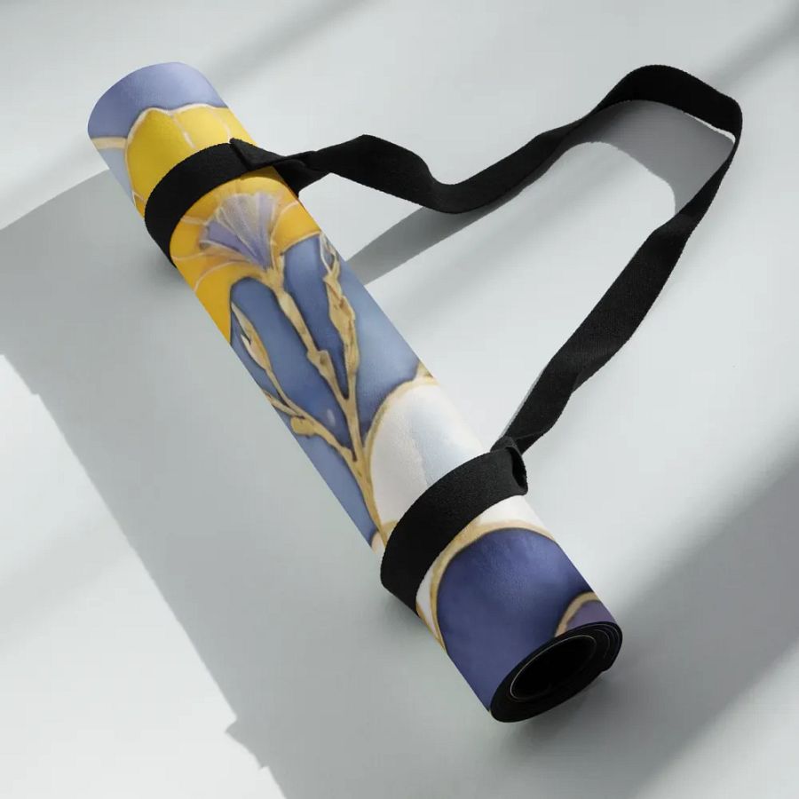 Floral Sky Stained Glass Yoga Mat product image (6)