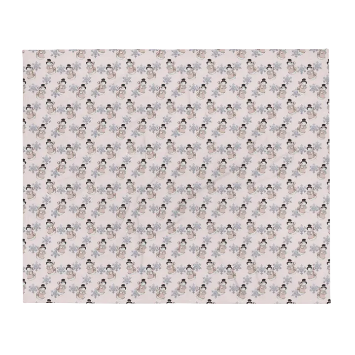 Pink Snowman Blanket product image (1)