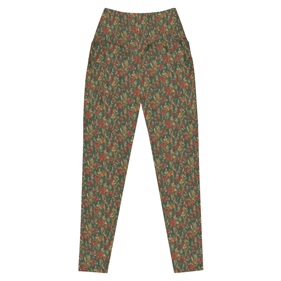 Brown All-Over Print Leggings with Pockets product image (3)