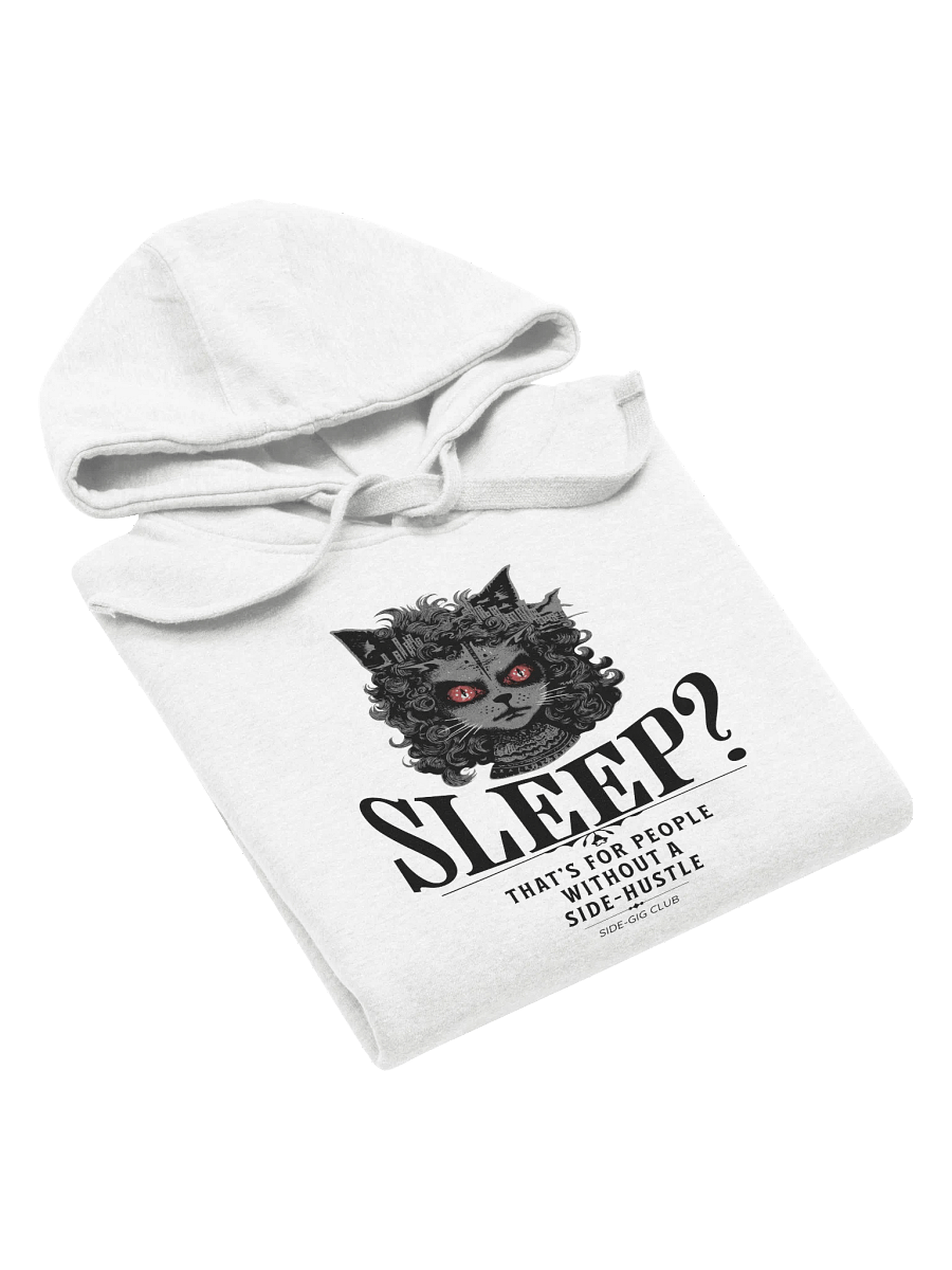 Sleepless Hustle: No Sleep, Just Side-Gigs Premium Unisex Hoodie in Vivid Black product image (6)