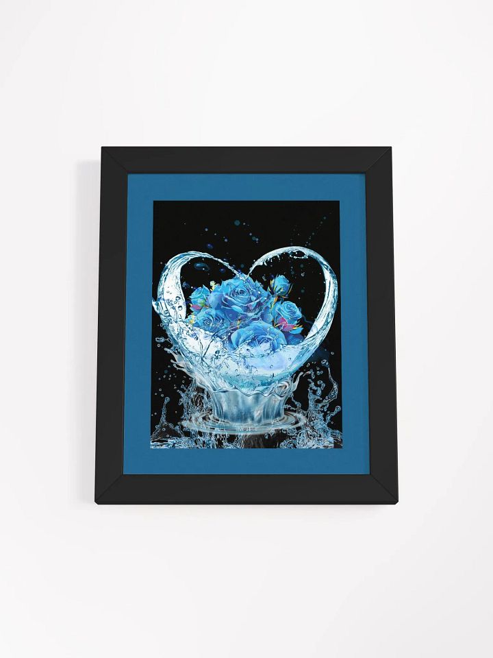 Ethereal Blue Rose Water Splash Framed Poster product image (1)
