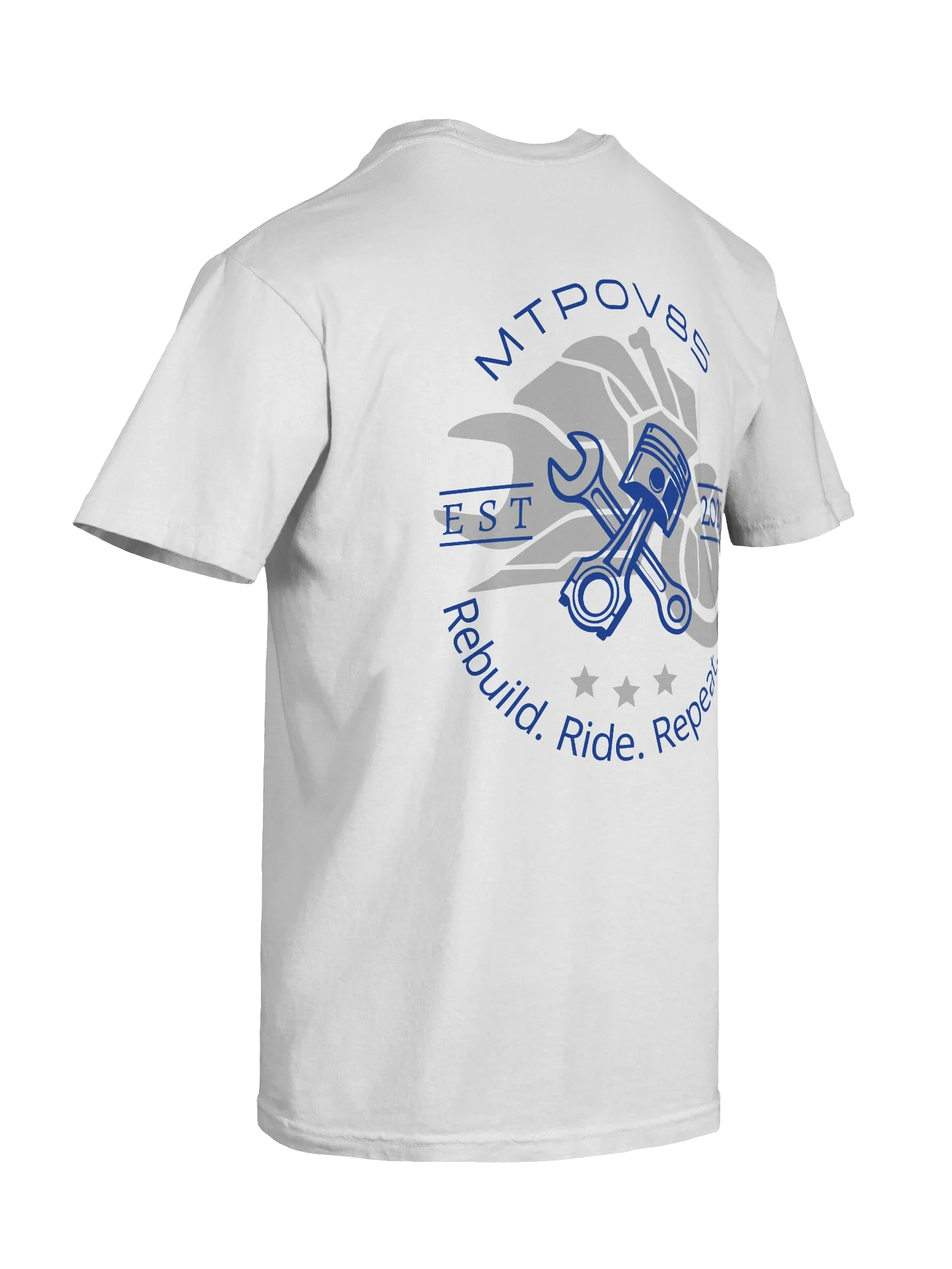 Rebuild. Ride. Repeat. Style 2, White T-Shirt product image (10)
