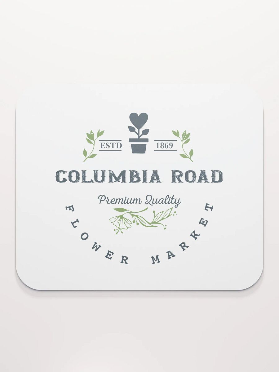 Columbia Road Market Mouse Pad (White) product image (2)