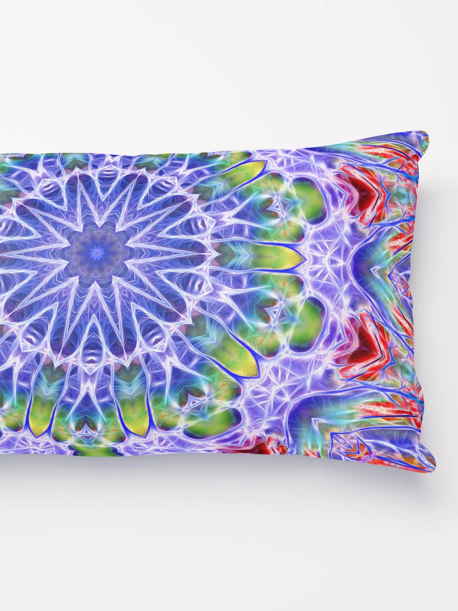 Blue Red Kaleidoscope Throw Pillow product image (4)