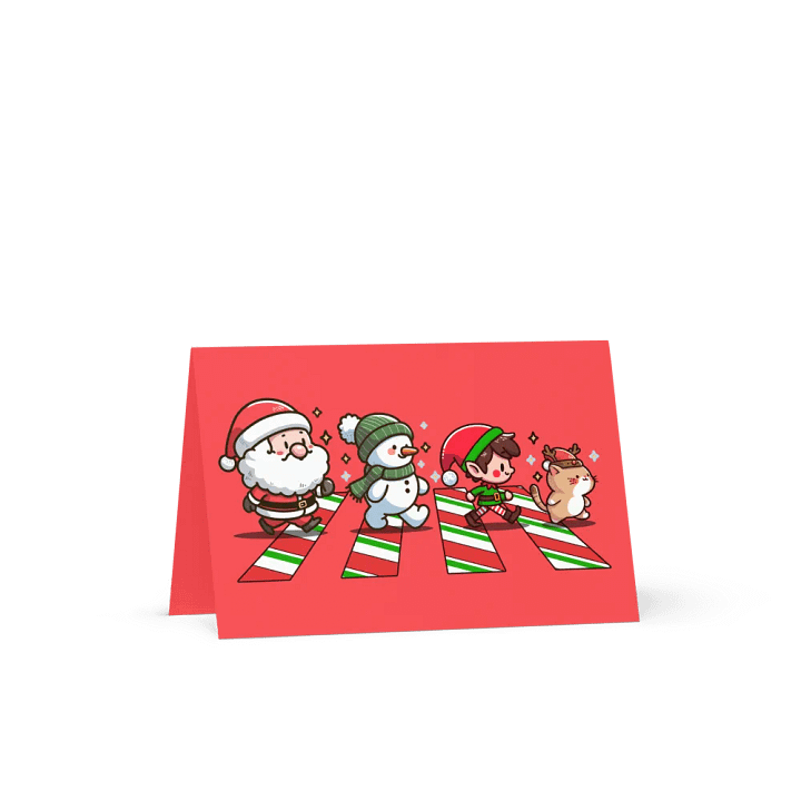 Santa gang crosswalk -Christmas card product image (1)