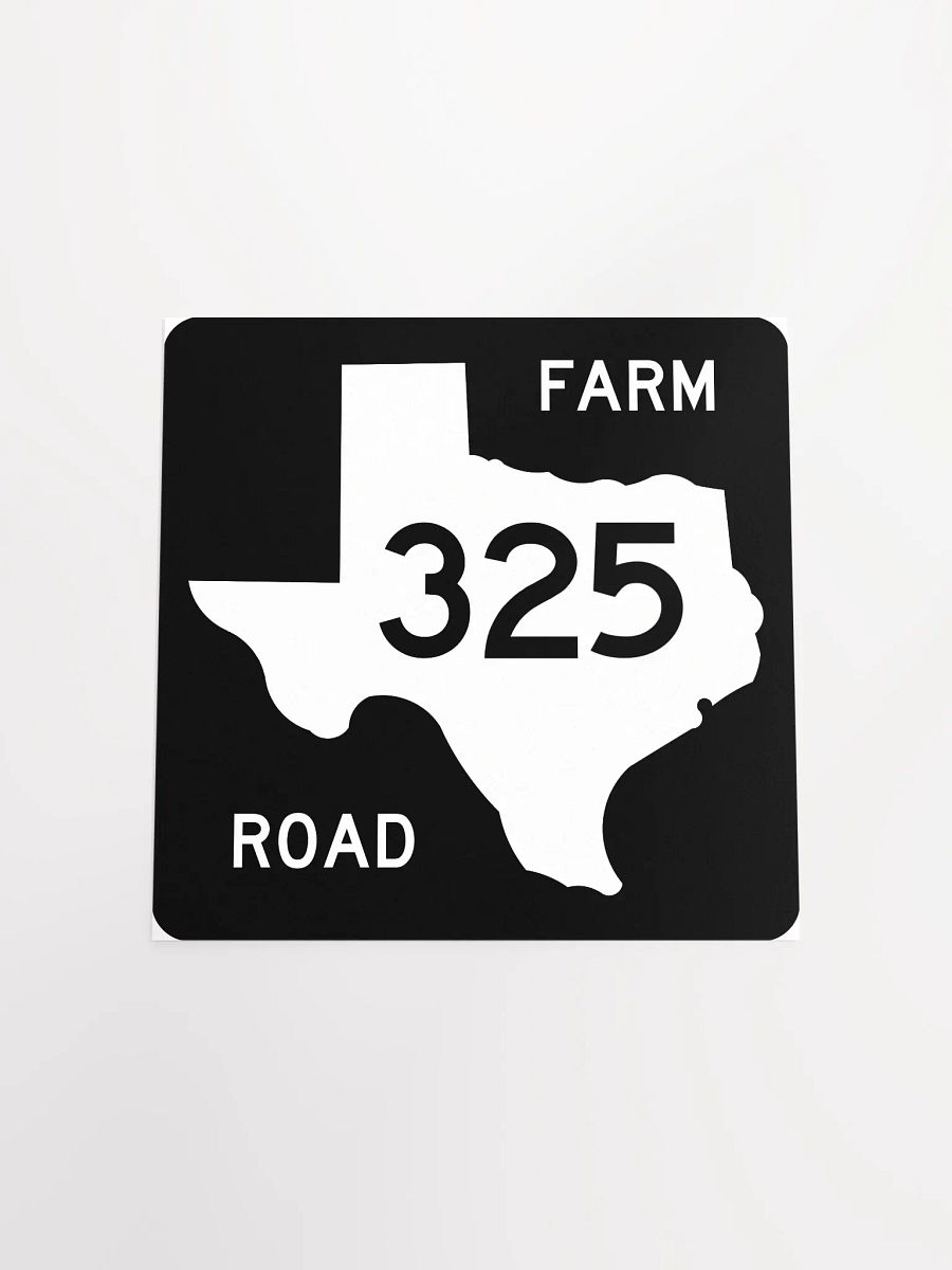 Texas Farm Road Sign FM 325 Poster product image (10)