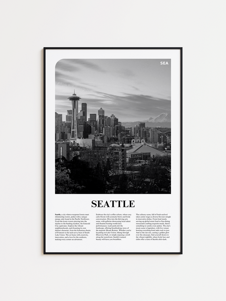 Seattle 01 Newspaper Poster product image (1)