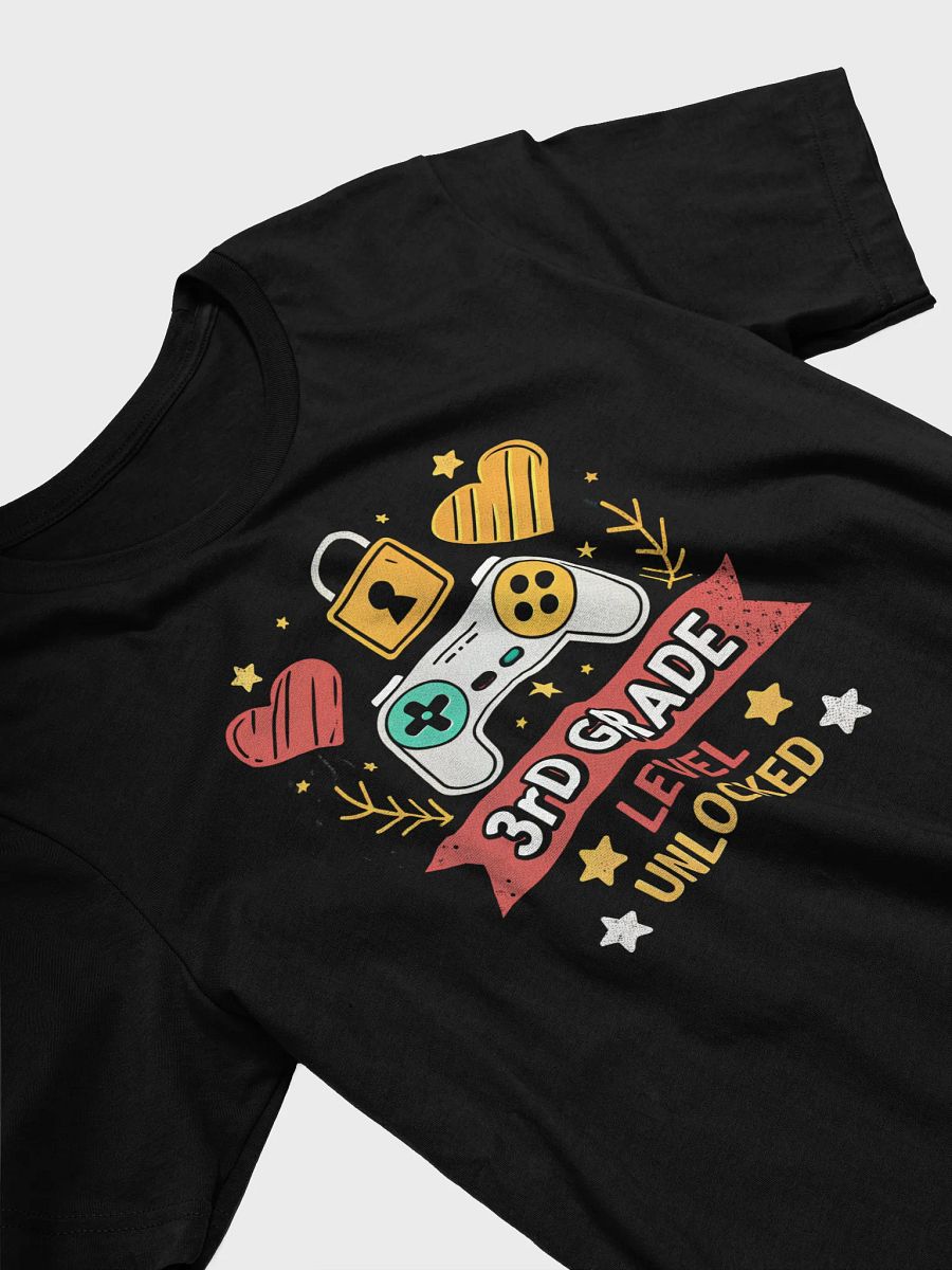 3rd Grade Level Complete T-Shirt – Gamer Graduation Shirt for Boys & Girls, Funny Third Grade School Video Game Tee product image (3)
