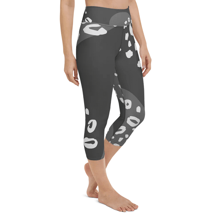 Grey Leopard Yoga Capri Leggings product image (2)