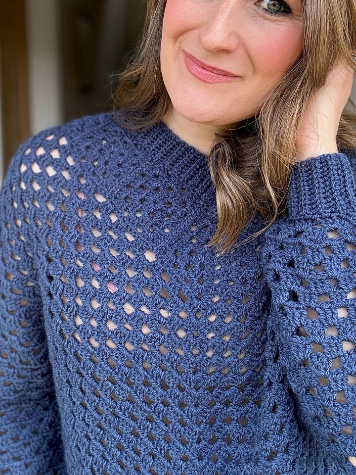Modern Granny Square Sweater Pattern Adult Sizes product image (2)
