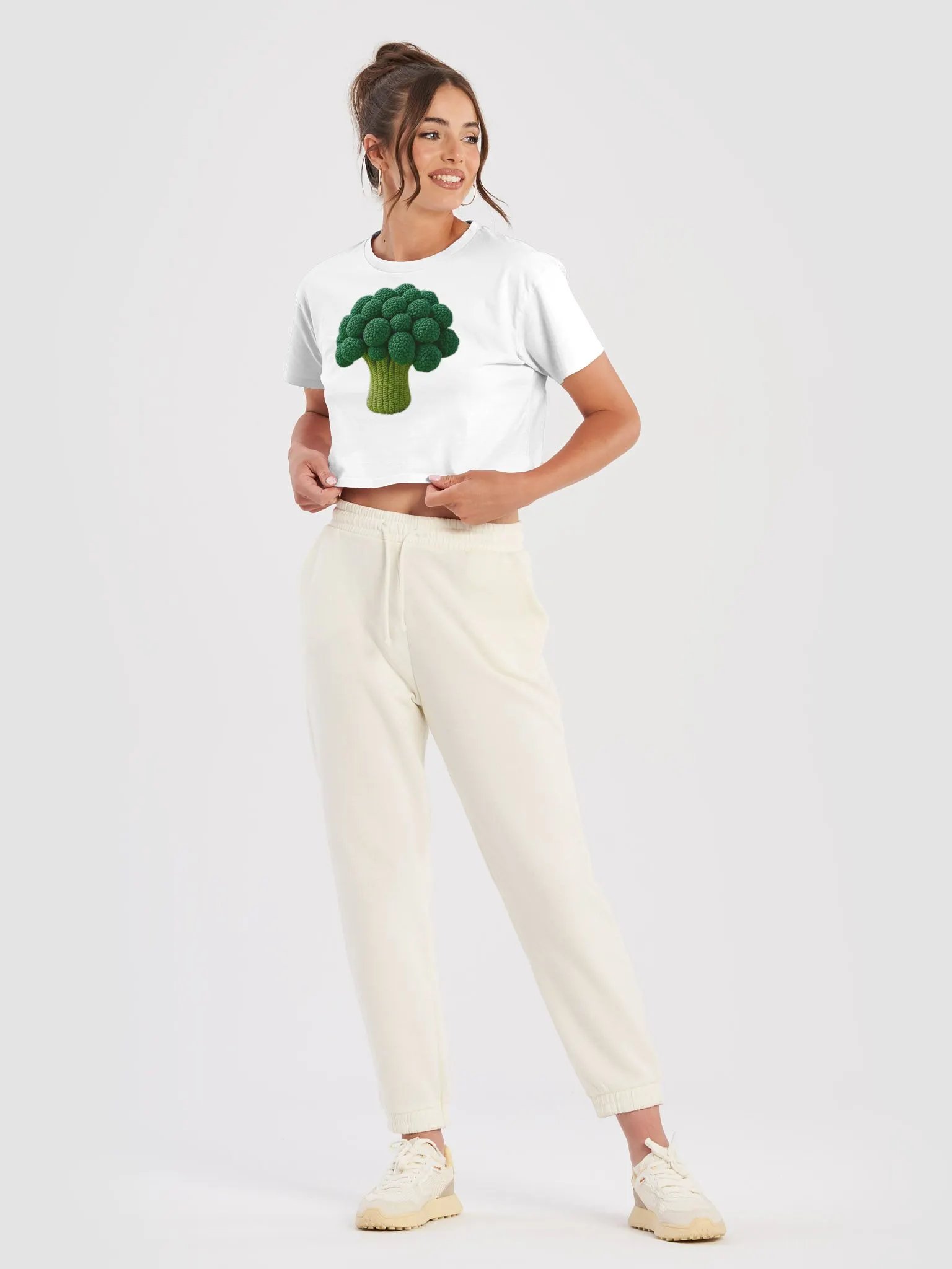CozyAvocado Women's Premium Broccoli Crop Top #8 product image (5)