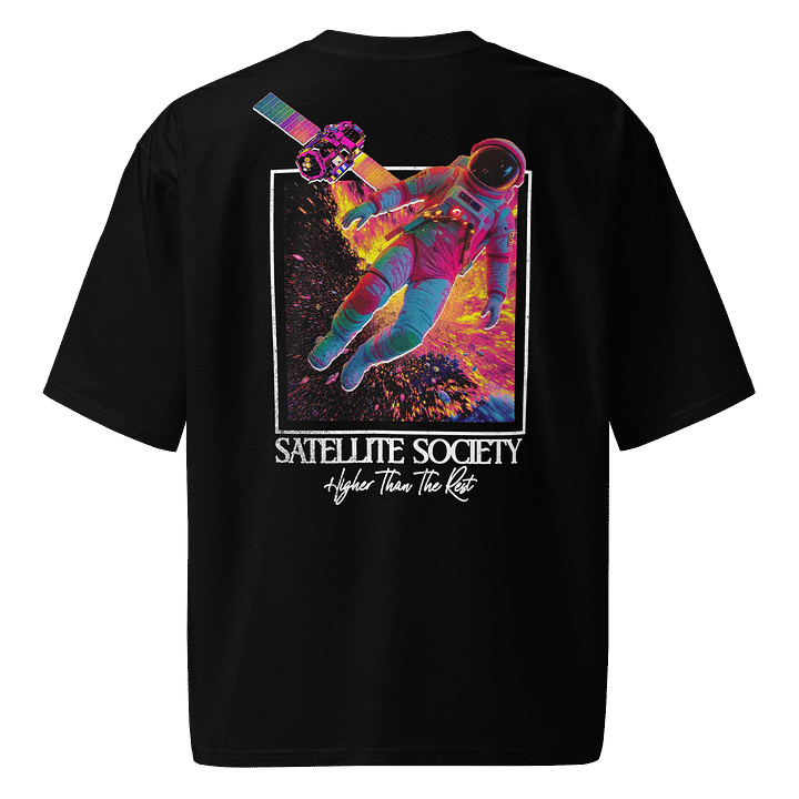 Satellite Society Heat Signature Oversized Streetwear Tee (Black) product image (2)
