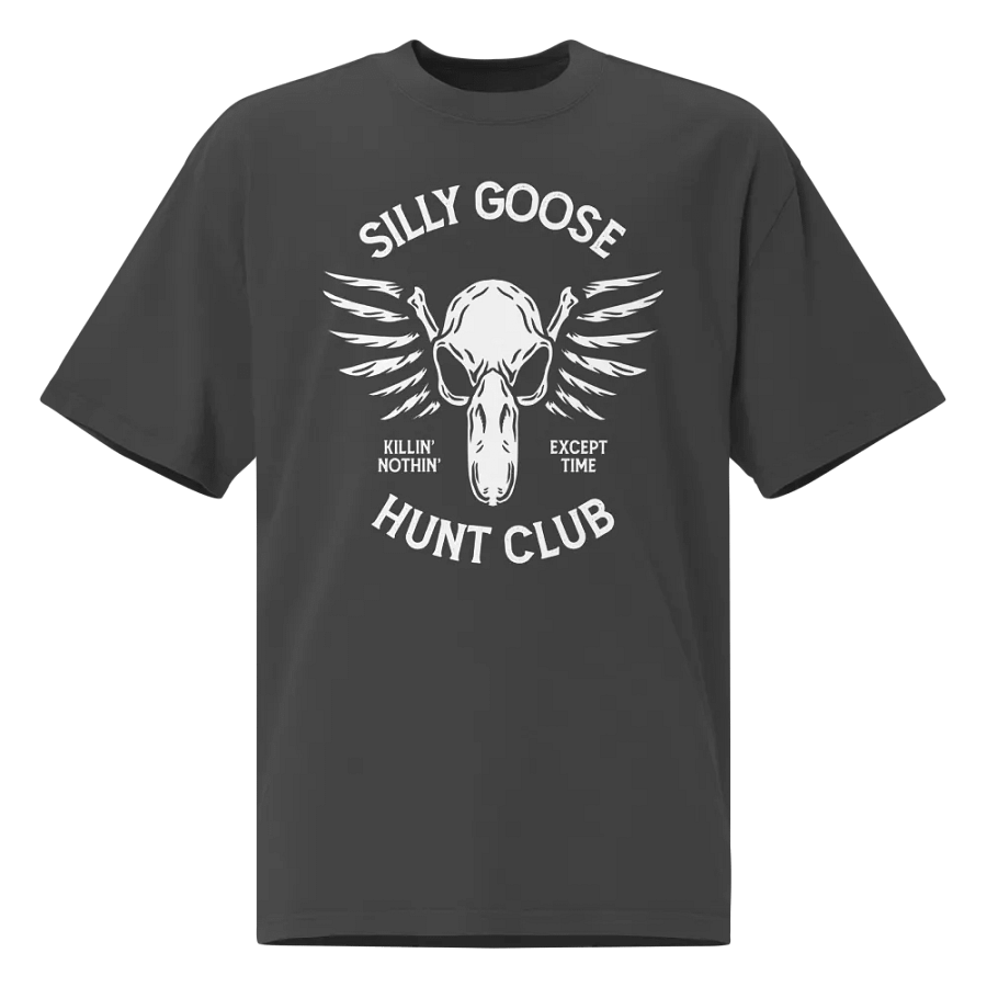 Silly Goose Hunt Club | Oversized Tee | Faded Black product image (1)