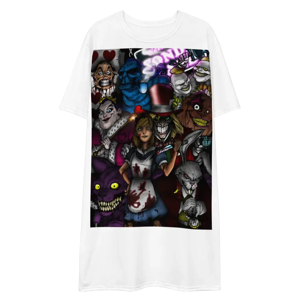 Horrorland Ensemble: All-Over Print T-Shirt Dress product image (12)