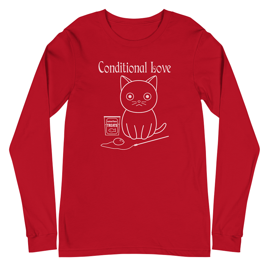 Conditional Love Unisex Long Sleeve Tee, White Print product image (2)