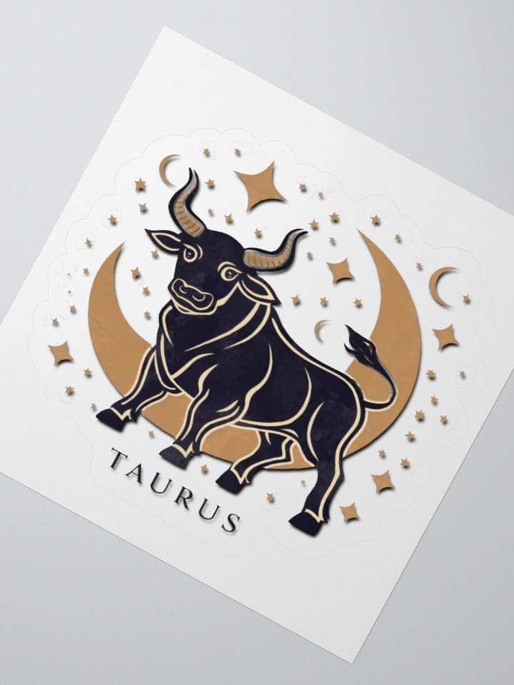 Taurus Zodiac Sticker - Exclusive Bull & Moon Design | TDS Music product image (2)