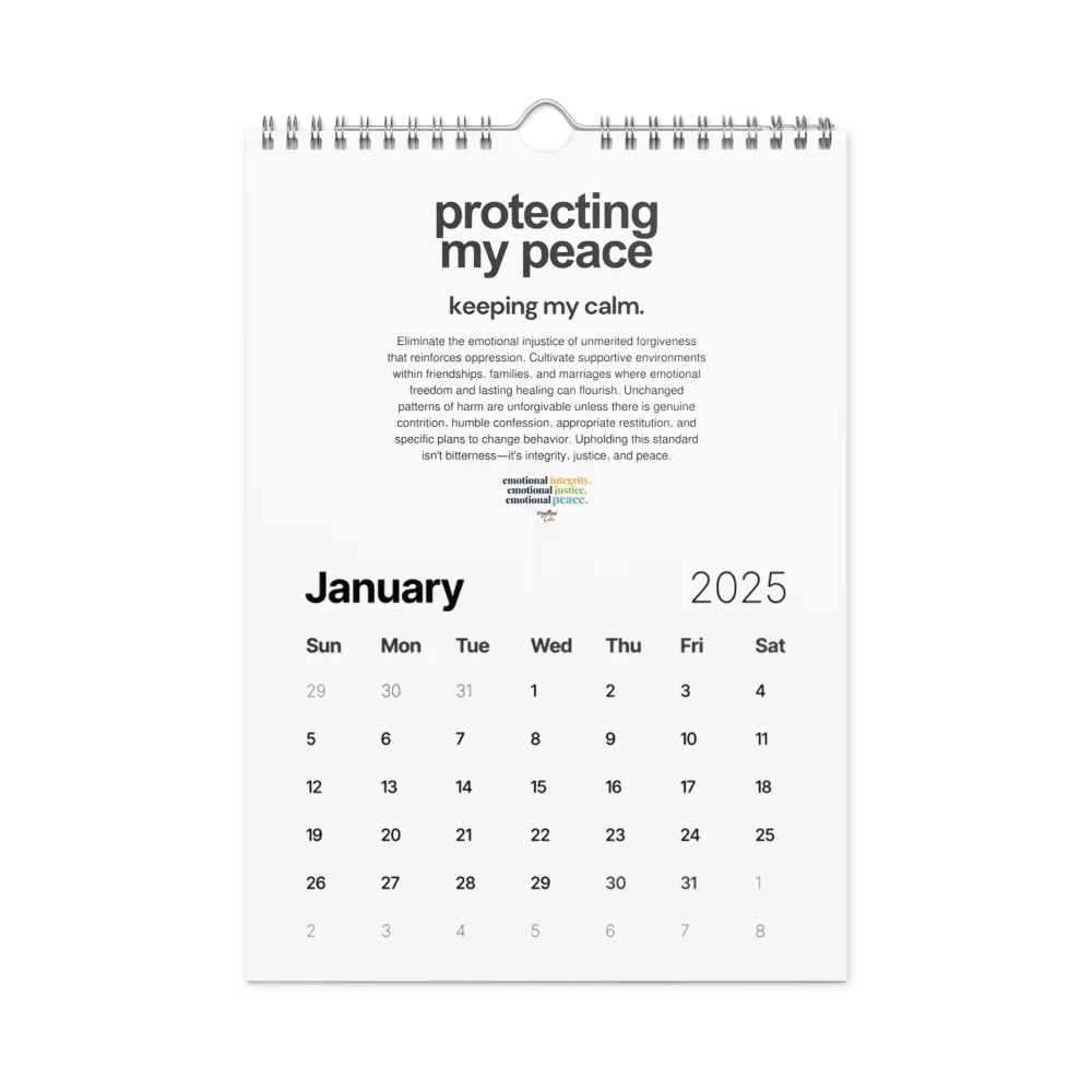 Official Planted By Calm | Calm Keepers Wall Calendar (Style 2, Choose Start Day) product image (7)