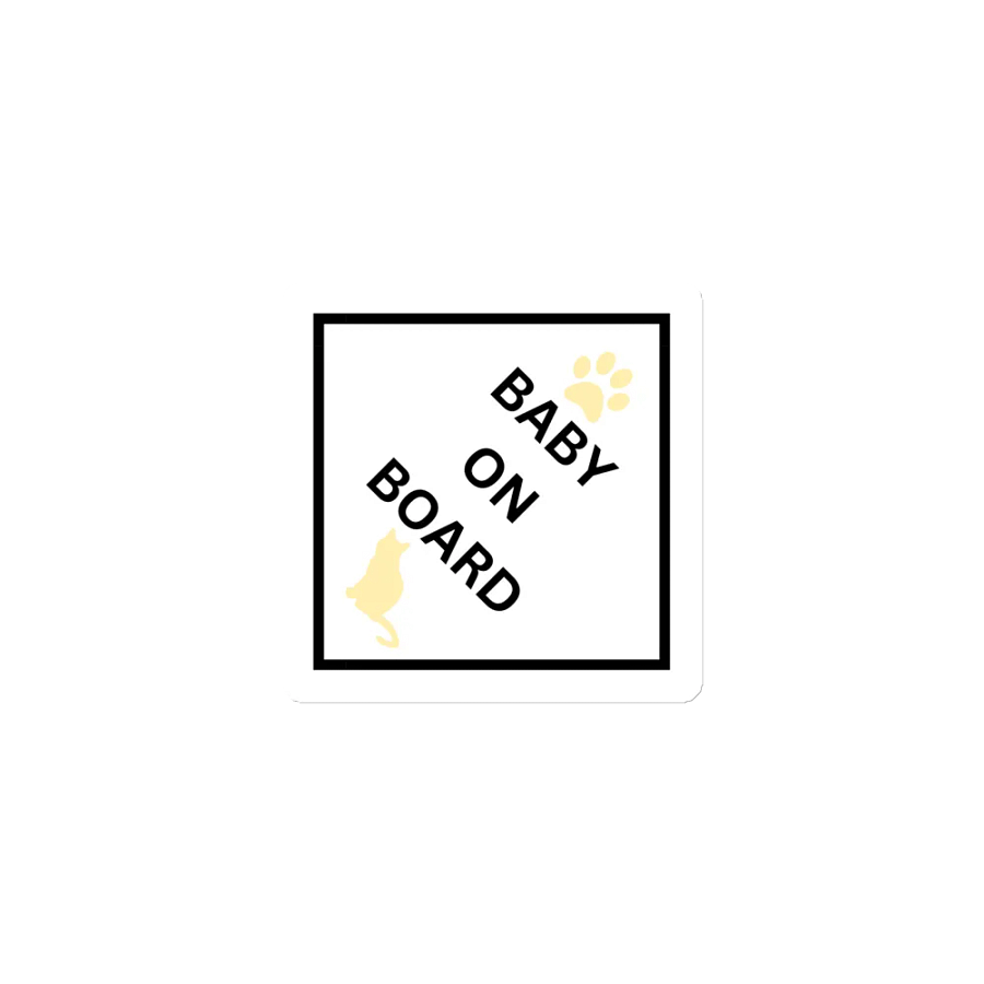 Cat Baby on Board Magnet - Ginger on White product image (1)